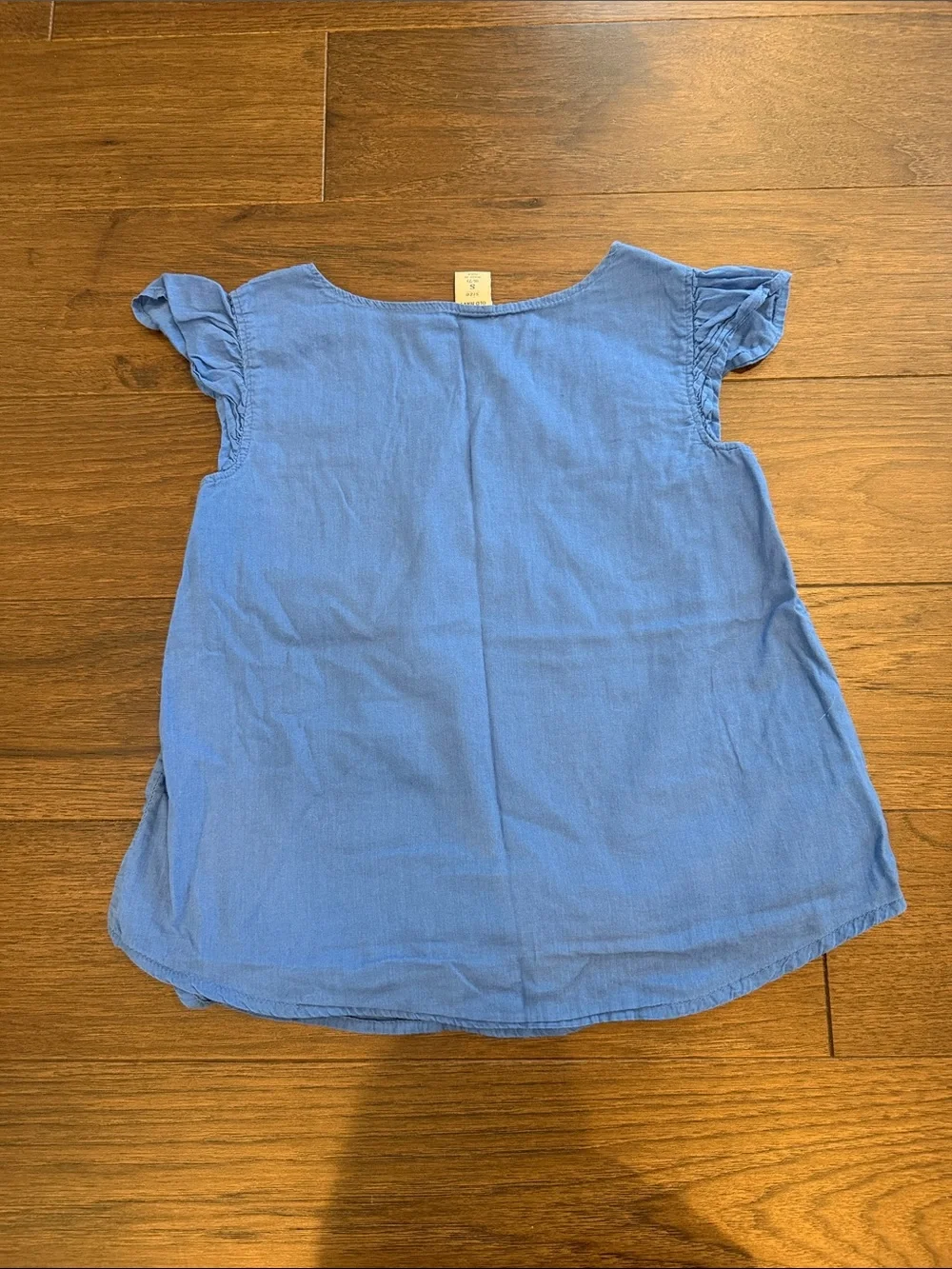 Old Navy Girls Blue Embroidered Top Small 6/7 - C34-090
